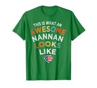 Funny This is What an Awesome Nannan Looks Like T-Shirt, Men, Kelly Green, X-Large