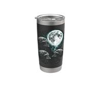 Funny Three Aliens Howling At The Moon UFO Sci-Fi Stainless Steel Insulated Tumbler