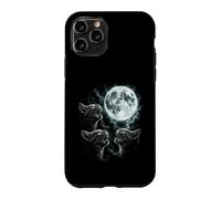 Funny Three Cats Howling At The Moon Humor Case for iPhone 11 Pro
