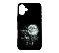 Funny Three Cats Howling At The Moon Humor Case for iPhone 16 Plus
