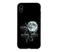 Funny Three Cats Howling At The Moon Humor Case for iPhone XS Max