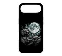 Funny Three Elephants Howling At The Moon Humor Case for iPhone Air