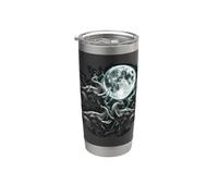 Funny Three Elephants Howling At The Moon Humor Stainless Steel Insulated Tumbler