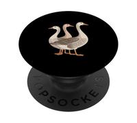 Funny Three Geese Standing Together Minimalist PopSockets Adhesive PopGrip