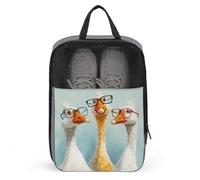 Funny Three Geese Wearing Glasses Shoe Bag for Travel Daily Use Anti-dust Storage Carrier Golf Shoe Pouch