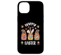 Funny Three Gnomes Holding Egg Happy Easter Day Men Women Case for iPhone 14 Plus
