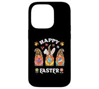 Funny Three Gnomes Holding Egg Happy Easter Day Men Women Case for iPhone 14 Pro