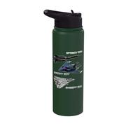 Funny Three Jets Supersonic Stealth Fighters Stainless Steel Insulated Water Bottle
