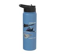 Funny Three Jets Supersonic Stealth Fighters Stainless Steel Insulated Water Bottle