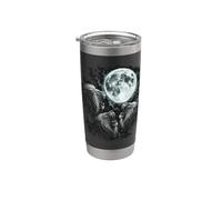 Funny Three Roaring Lions At The Moon Humor Stainless Steel Insulated Tumbler