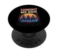 Funny Three Wise Men Christmas Synthwave Tonight We Ride Art PopSockets Adhesive PopGrip