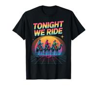 Funny Three Wise Men Christmas Synthwave Tonight We Ride Art T-Shirt