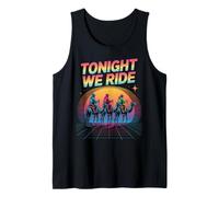 Funny Three Wise Men Christmas Synthwave Tonight We Ride Art Tank Top