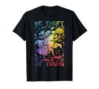 Funny Thrifter Frog Meme We Thrift at Dawn Thrifting Vintage Value Graphic T-Shirt