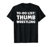 Funny Thumb Wrestling Lover Quotes Thumb Fight T-Shirt, Men, Black, Small
