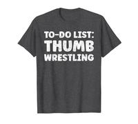 Funny Thumb Wrestling Lover Quotes Thumb Fight T-Shirt, Men, Dark Heather Grey, 3X-Large