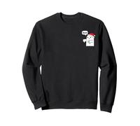 Funny Thumbs Down Ghost Screaming Boo in santa Claus red hat Sweatshirt, Adult Unisex, Black, Medium