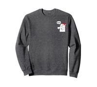 Funny Thumbs Down Ghost Screaming Boo in santa Claus red hat Sweatshirt, Adult Unisex, Dark Heather Grey, Large