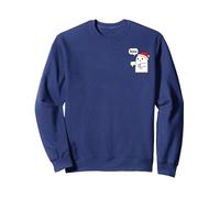 Funny Thumbs Down Ghost Screaming Boo in santa Claus red hat Sweatshirt, Adult Unisex, Navy Blue, Medium