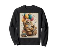 Funny Tiger Birthday Themed Sitting on Sofa Sweatshirt
