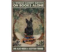 Funny Tin Metal Signs A woman needs a scottish terrier Vintage Sign Retro Tin Signs Vintage Metal Tin Sign For Bar Home Wall Metal Decoration 8×12Inches