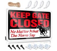 Funny Tin Metal Signs Keep Gate Closed No Matter What The Horse Say Sign Funny Door Signs Signs For Bedroom Door(20X30CM)