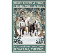 Funny Tin Metal Signs There was a girl who really loved andalusians Vintage Sign Retro Tin Signs Vintage Metal Tin Sign For Bar Home Wall Metal Decoration 8×12Inches
