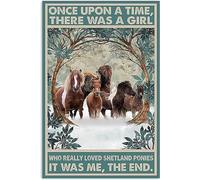 Funny Tin Metal Signs Who really loved shetland ponies Vintage Sign Retro Tin Signs Vintage Metal Tin Sign For Bar Home Wall Metal Decoration 8×12Inches