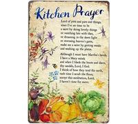 Funny Tin Sign Kitchen Prayer Metal Sign For Bedroom Cafe Home Bar Pub Coffee Beer Kitchen Bathroom Door Garden Wall Decor Art 8x12 Inch