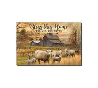 Funny Tin Sign Vintage Bless This Home Sheep Tin Signs Vintage Bar Club Cave Home Kitchen Wall Decor Rustic Sign Funny Decor Retro Metal Tin Sign 8X12 Inches