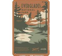 Funny Tin Sign Vintage Everglades National Park Florida Travel Tin Signs Vintage Retro Bar Club Cave Home Kitchen Wall Decor Rustic Sign 30 * 30CM
