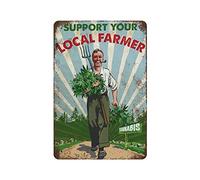 Funny Tin Sign Weed Support Your Local Farmer tin Sign Weed tin Sign Gardening Farmhouse Pub Novelty Coffee Bar Club Wall Poster Yard Garden Farm Man Cave Bar Cafe Living Room Kitchen 8x12 Inch