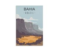 Funny Tin Signs Bahia Brazil Mountains Vintage Retro Man Cave Bar Pub Shed Novelty Gift Tin Wall Décor Metal Sign 30x30cm