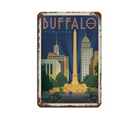 Funny Tin Signs Buffalo New York Travel Tin Signs Retro Bar Pub Diner Cafe Home Bathroom and Room Art30*40cm