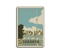 Funny Tin Signs Canada Toronto Travel Tin Signs Retro Bar Pub Diner Cafe Home Bathroom and Room Art 20 * 30CM