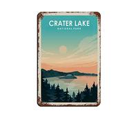 Funny Tin Signs Crater Lake National Park Travel Tin Signs Painting Cafe Opera House Art Wall Decoration Plaque 30 * 30CM