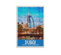 Funny Tin Signs Dubai Burj Al Arab Tree Poster Wall Art Garden House Plaque for Bathroom Kitchen Cafe Wall Halloween Christmas Decor 15x30cm