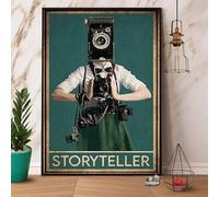 Funny Tin Signs for Bedroom Metal Sign Teller Photographer Storyteller Metal Signs Vintage Room Decor Aesthetic Wall Art Tin Sign Gift for Garage Bathroom Living Room Man Cave Bar 8x12 inch