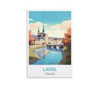 Funny Tin Signs Laval France Vintage Signs Home Kitchen Rustic Travel Metal Signs Wall Art Decor 15 * 30cm