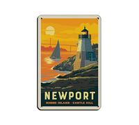 Funny Tin Signs Newport Rhode Island A Travel Tin Signs Retro Bar Pub Diner Cafe Home Bathroom and Room Art30*30cm
