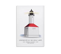 Funny Tin Signs Pierhead Lighthouse Lake Michigan Vintage Retro Man Cave Bar Pub Shed Novelty Gift Tin Wall Décor Metal Sign 15x30cm