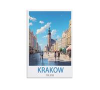 Funny Tin Signs Poland Kraków Vintage Signs Home Kitchen Rustic Travel Metal Signs Wall Art Decor 15 * 30cm