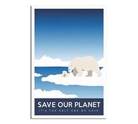 Funny Tin Signs Polar Bear And Cub Poster Wall Art Garden House Plaque for Bathroom Kitchen Cafe Wall Halloween Christmas Decor 20x30CM
