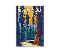 Funny Tin Signs Redwood National Park Vintage Retro Man Cave Bar Pub Shed Novelty Gift Tin Wall Décor Metal Sign 15x30cm