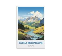 Funny Tin Signs Tatra Mountains Europe Funny Retro Metal Wall Decor Decorative Tin Sign Art Plaque Poster for Home Kitchen Bar Club Decoration 20x30cm