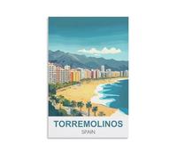 Funny Tin Signs Torremolinos Spain Posters Funny Retro Metal Wall Decor Decorative Tin Sign Art Plaque Poster for Home Kitchen Bar Club Decoration 15x30cm