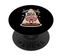 Funny Tired Brain Need A Break Mental Exhaustion Joke Design PopSockets Adhesive PopGrip
