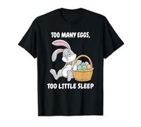 Funny Tired Easter Bunny Sleepy Rabbit Eggs 2026 Graphic T-Shirt