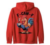 Funny Tired Rooster Coffee Lover Morning Humor Zip Hoodie