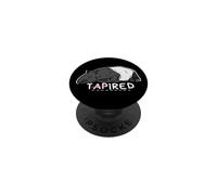 Funny Tired Tapir Pun Tapired Sleepy Animal Humor PopSockets Adhesive PopGrip